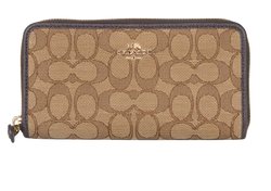 Coach Long Zippy Wallet, Canvas, Brown, G178058058, 2*